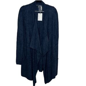 NWT Barefoot Dream Cozy Chic Ultra Lite Hi/Lo Indigo Cardi Women's Size L/XL